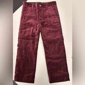 Janie and Jack Burgundy Formal Kids Pants